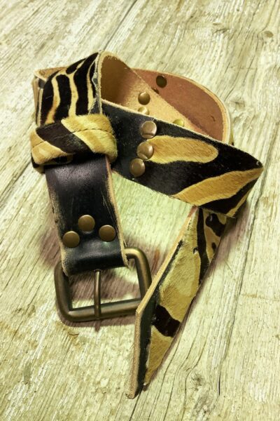 CEINTURE SIBA CUIR MOTIF PANTHERE