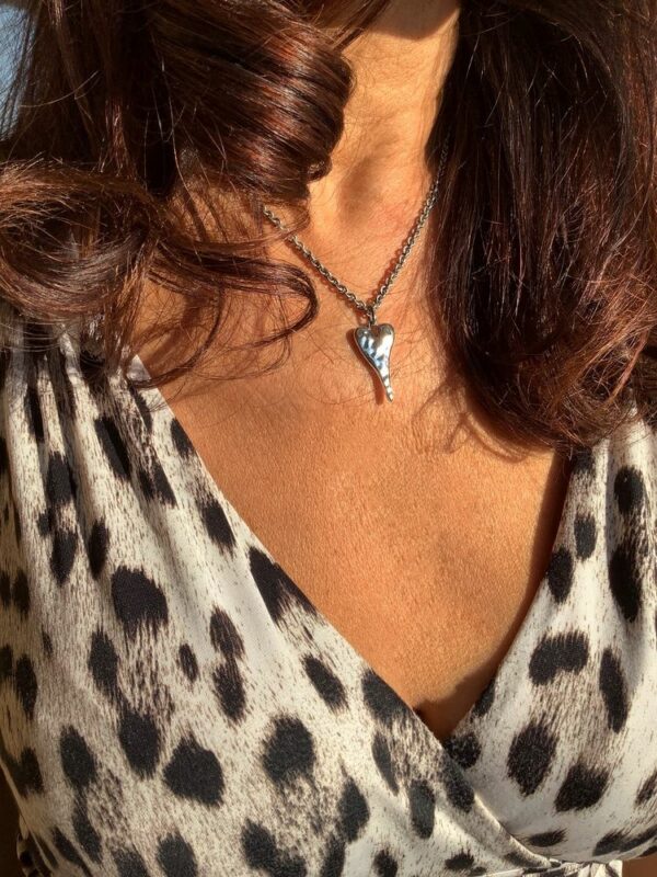 Sequin argent collier