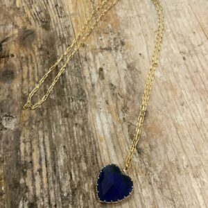 Corazon bleu collier