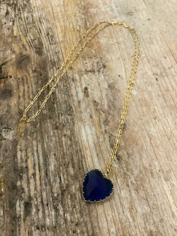 Corazon bleu collier