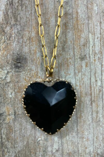 COLLIER CORAZON NOIR