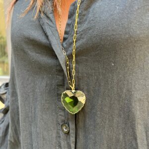 Corazon vert collier