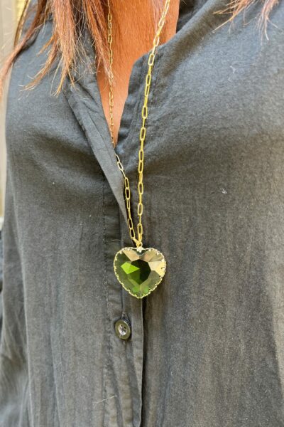 COLLIER CORAZON VERT