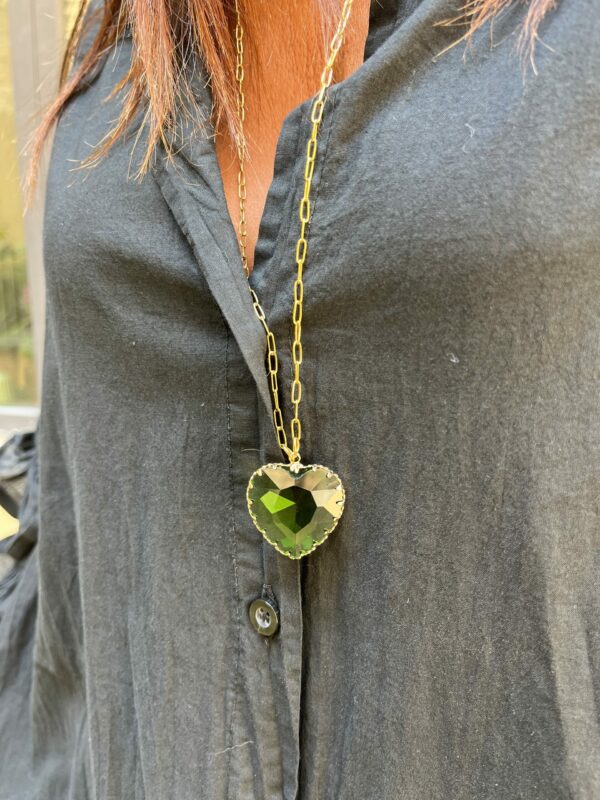 Corazon vert collier