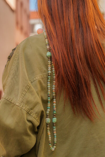 SAUTOIR MAMBA TURQUOISE