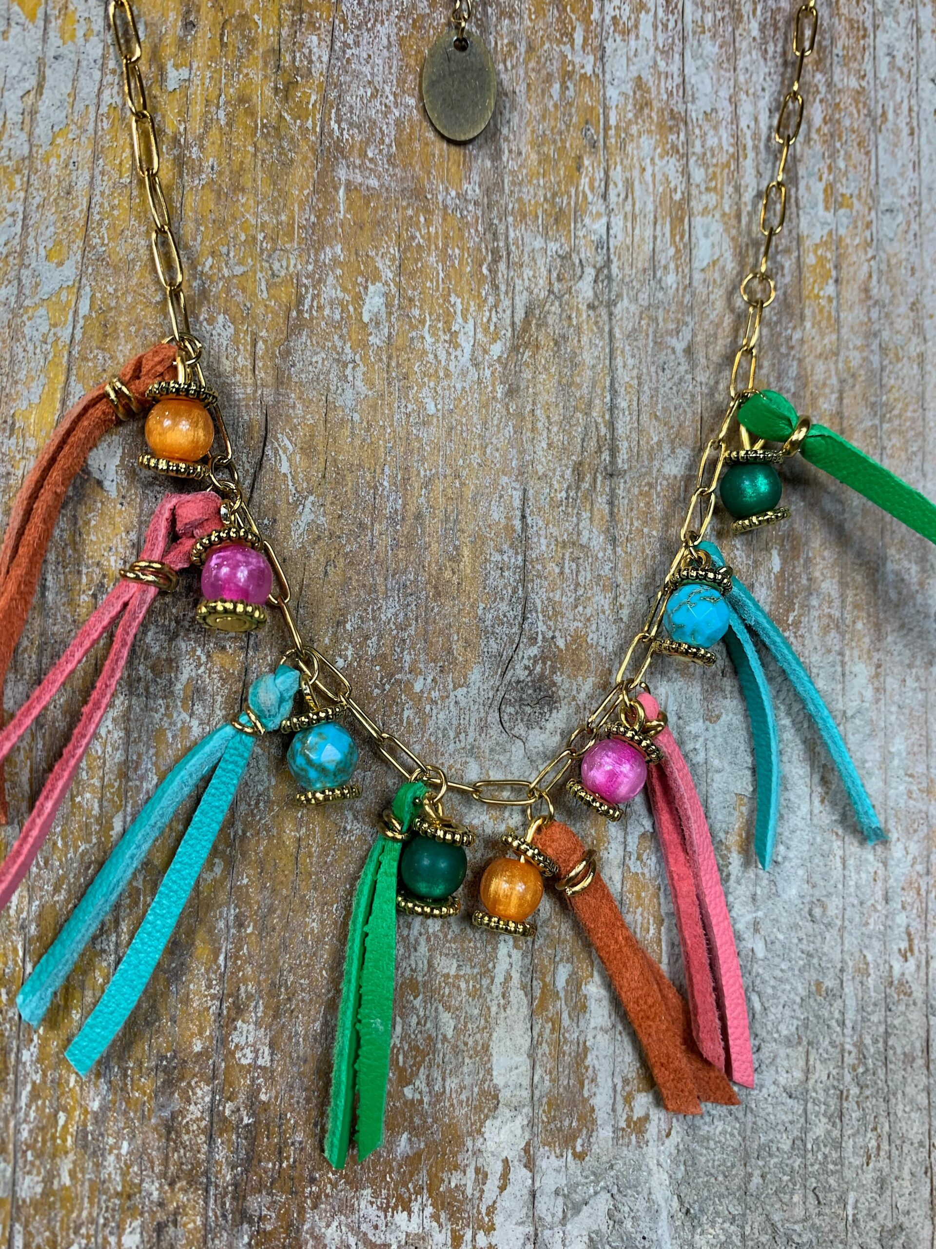 Collier Perles Color es Et Cuir collier-perles-color-es-et-cuir