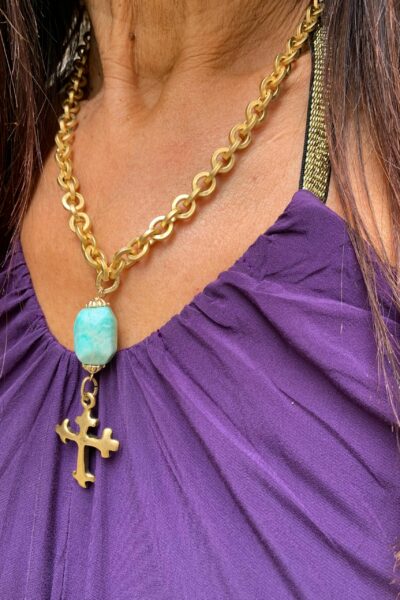 COLLIER CALYPSO AMAZONITE