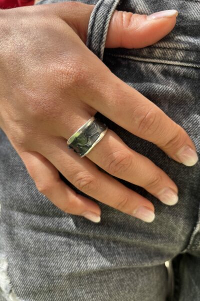 BAGUE WILLA ARGENT NOIR