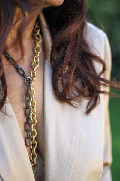 COLLIER CHUCK DORÉ ROUILLE