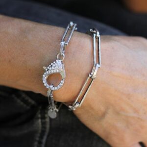 Strass argent bracelet