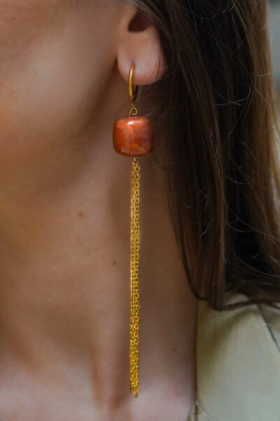 BOUCLES D'OREILLES ANA ORANGÉ