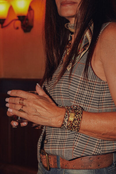 BRACELET BARIL LEOPARD OR