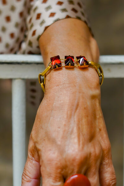 BRACELET MONOÏ DORÉ AMBRE