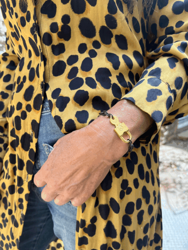 Key brun rustique + doré