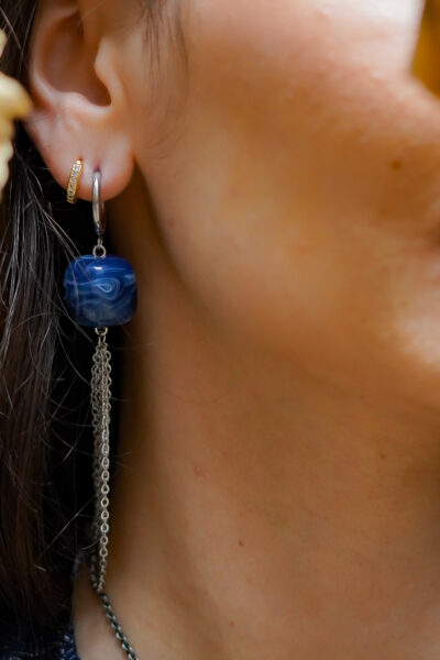 BOUCLES D'OREILLES ANA BLEU