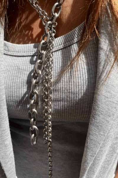 COLLIER TASSY ARGENTÉ