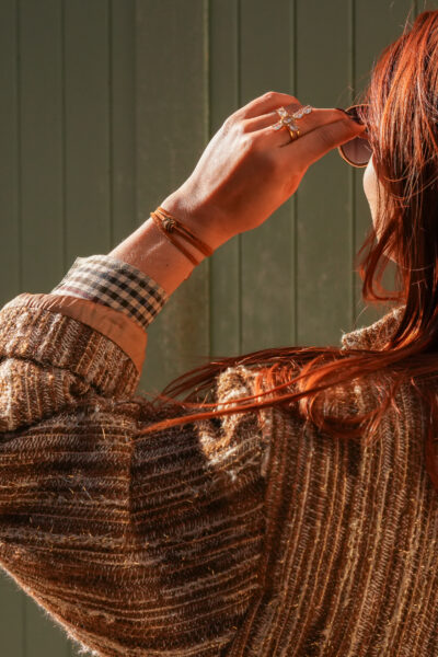 BRACELET THERON ARGENT CAMEL