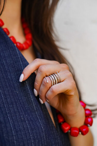 BAGUE TORSADE ARGENT ANTIQUE