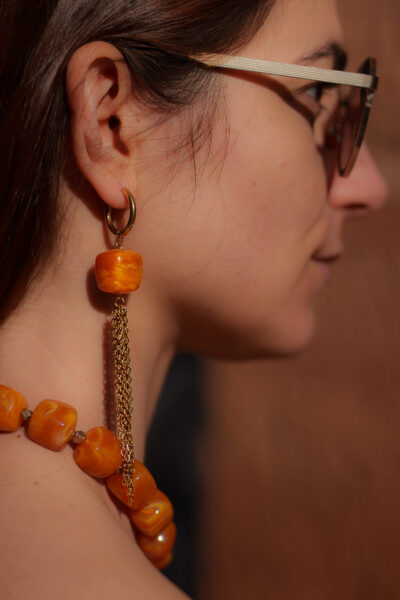 BOUCLES D'OREILLES ANA JAUNE