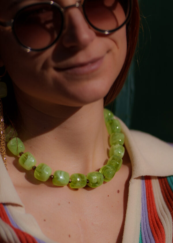 Ana vert pomme collier