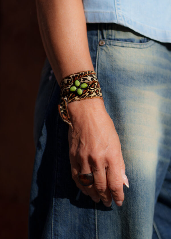 Fleuries vert pomme bracelet