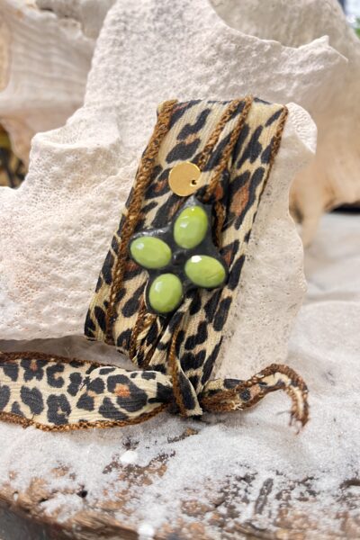 BRACELET FLEURIES VERT