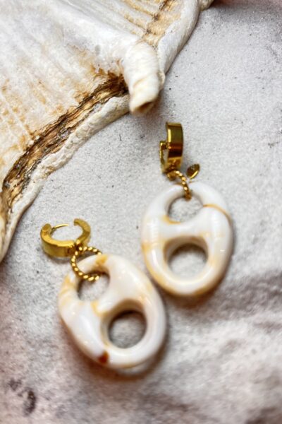 BOUCLES D'OREILLES CAFFÉE BEIGE