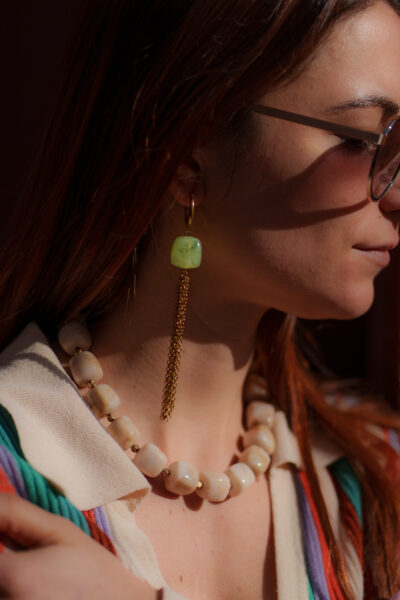 BOUCLES D'OREILLES ANA VERT POMME