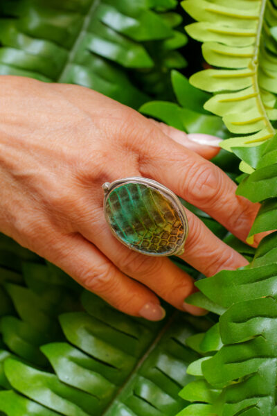 BAGUE OVALIE TURQUOISE