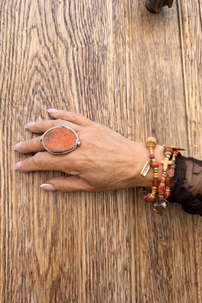 BAGUE OVALIE ORANGE
