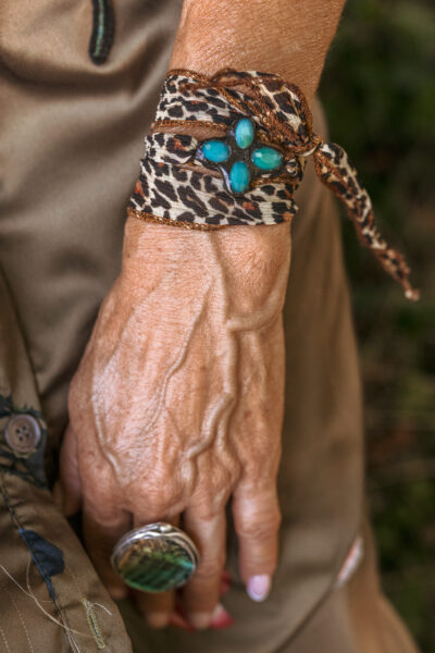 BRACELET FLEURIES TURQUOISE