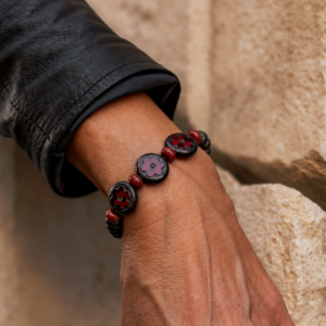 Louise rouge bracelet + Grenat bracelet + Guapa croco bague...