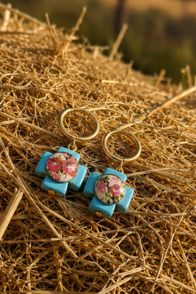 BOUCLES D'OREILLES MAGIC MAMA TURQUOISE