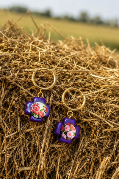 BOUCLES D'OREILLES MAGIC MAMA VIOLET