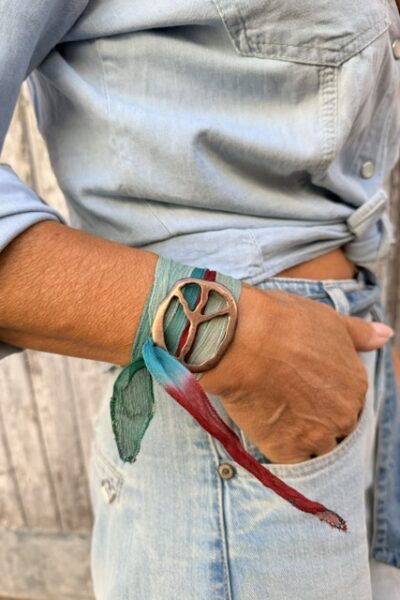BRACELET TAO CUIVRE BLEU