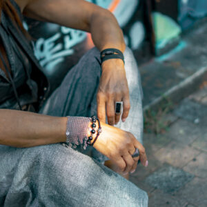 Kelia bracelet + Mina braceket + Strada médailles argent manchette